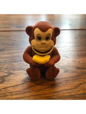 Vintage Velveteen Monkey Charm Presentation Gift /Jewelry Box/Stocking Stuffer